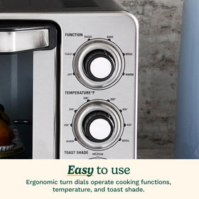 Cuisinart TOB-40N crumb tray for easy cleanup after cooking