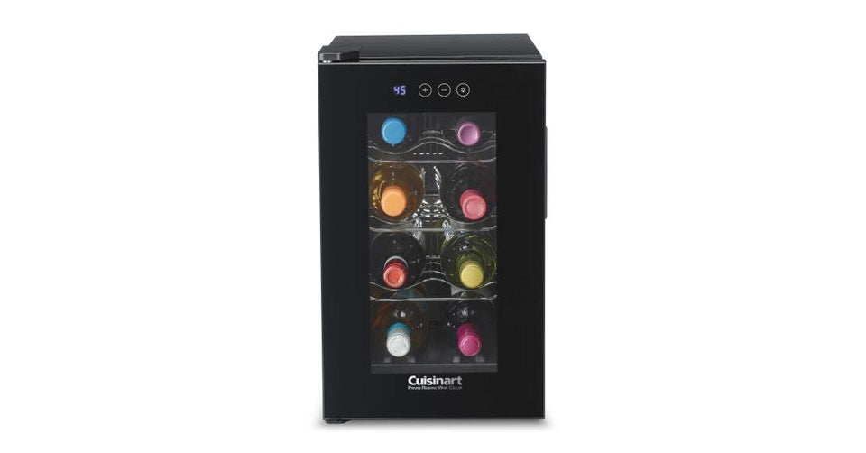 Cuisinart CWC-800CEN front view shows compact design for stylish home wine storage.