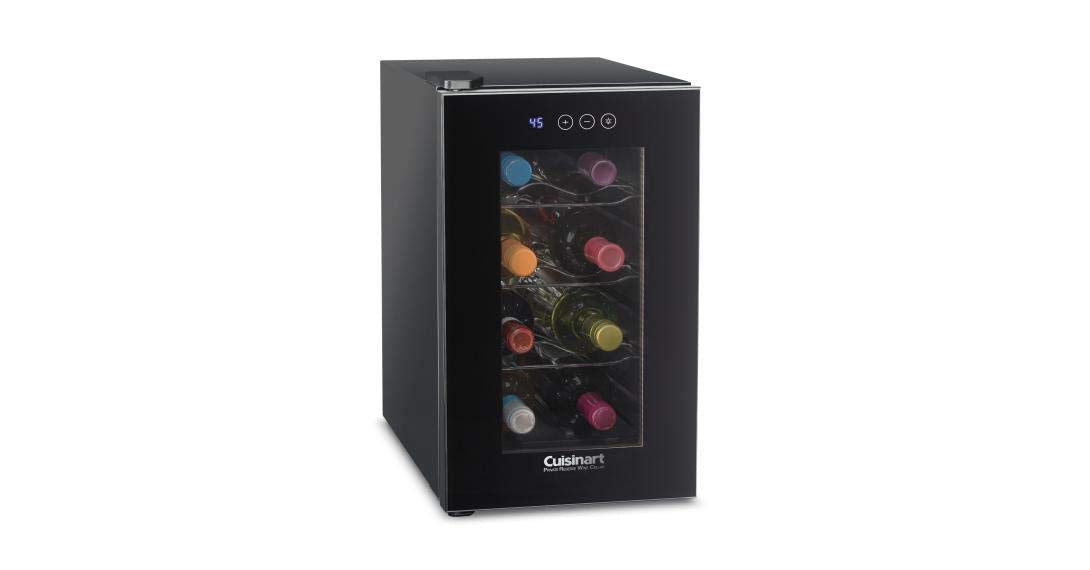 Cuisinart CWC-800CEN interior soft lighting highlights bottle labels during display.