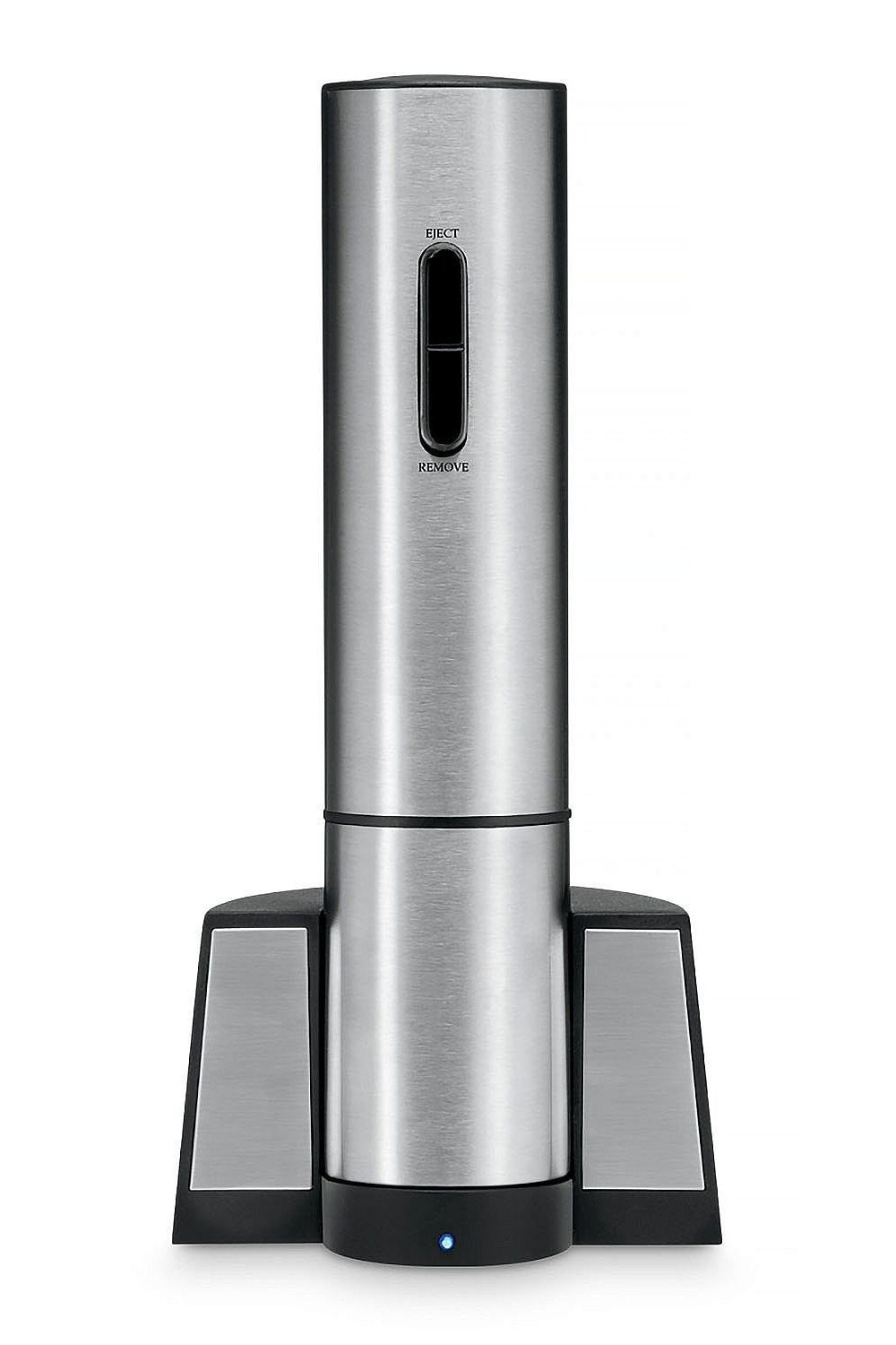 Cuisinart CWO-25 electric wine opener on charging base for cordless convenience