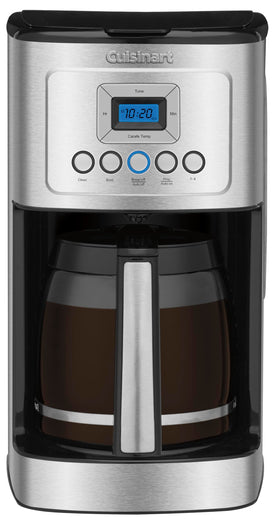 Cuisinart DCC-3200NAS front view showing stainless design and controls for easy brewing