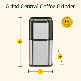 Cuisinart Grind Central with dishwasher-safe stainless steel bowl for easy cleanup