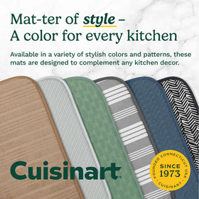 Machine-washable Cuisinart drying mat stays absorbent after cleaning.