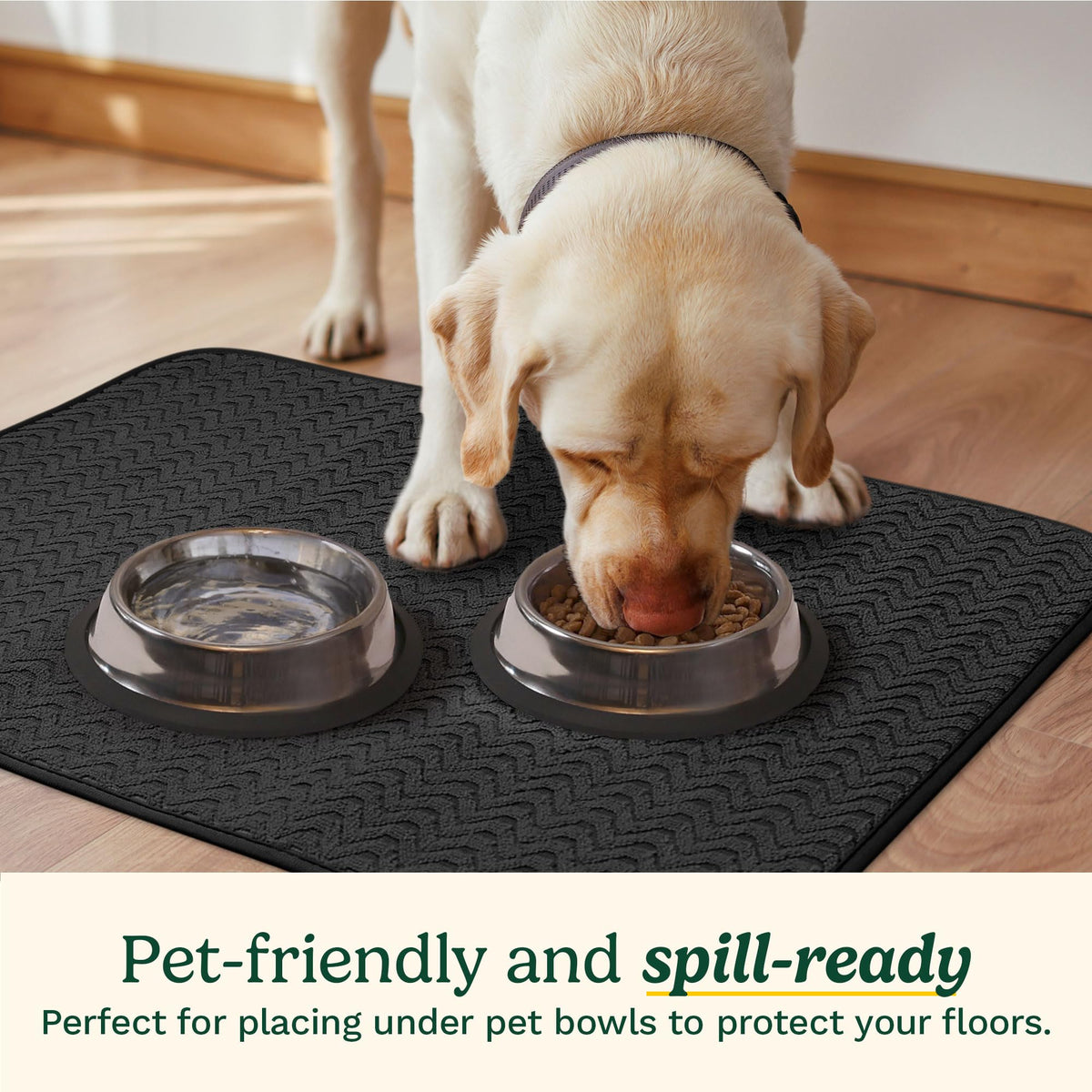 Cuisinart mat dries pots and glassware without water spots.