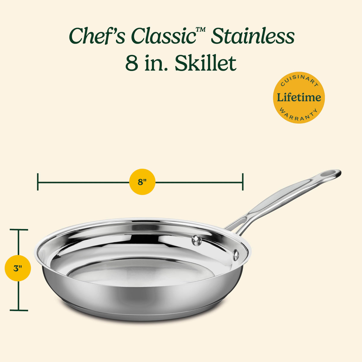 Cuisinart dishwasher-safe skillet for easy cleanup after cooking.