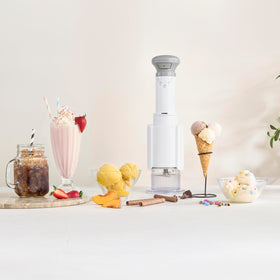 Cuisinart FastFreeze 5-in-1 programs display for easy dessert selection.