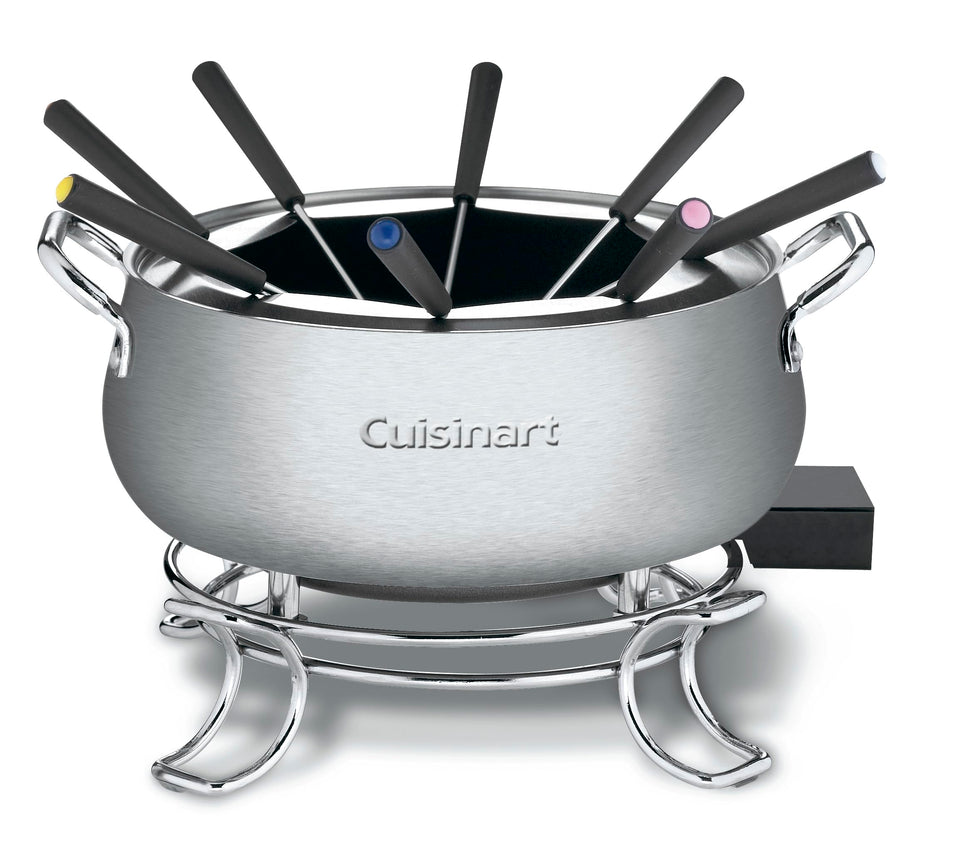 Cuisinart fondue pot base with adjustable heat for precise fondue control.