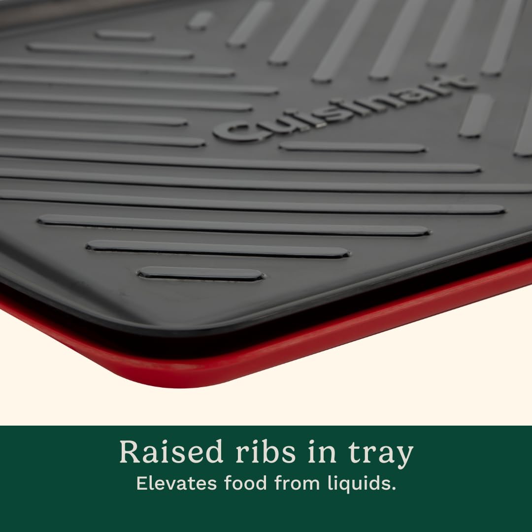 Cuisinart Grilling Trays stay cool to touch during transfers.