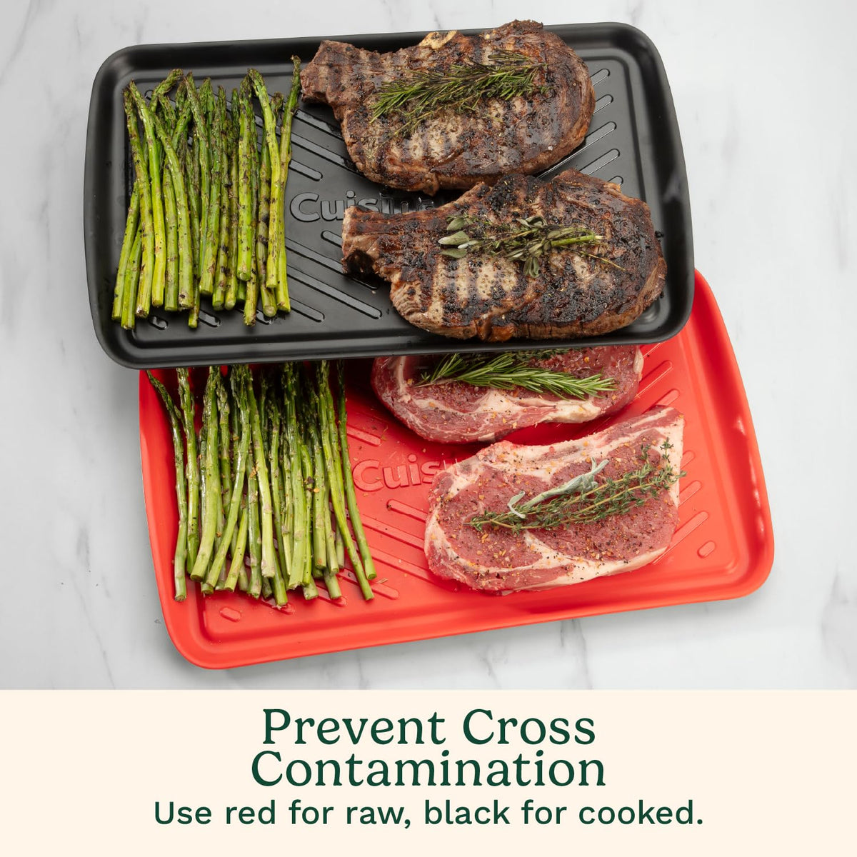 Cuisinart Grilling Trays dishwasher safe for easy cleanup.