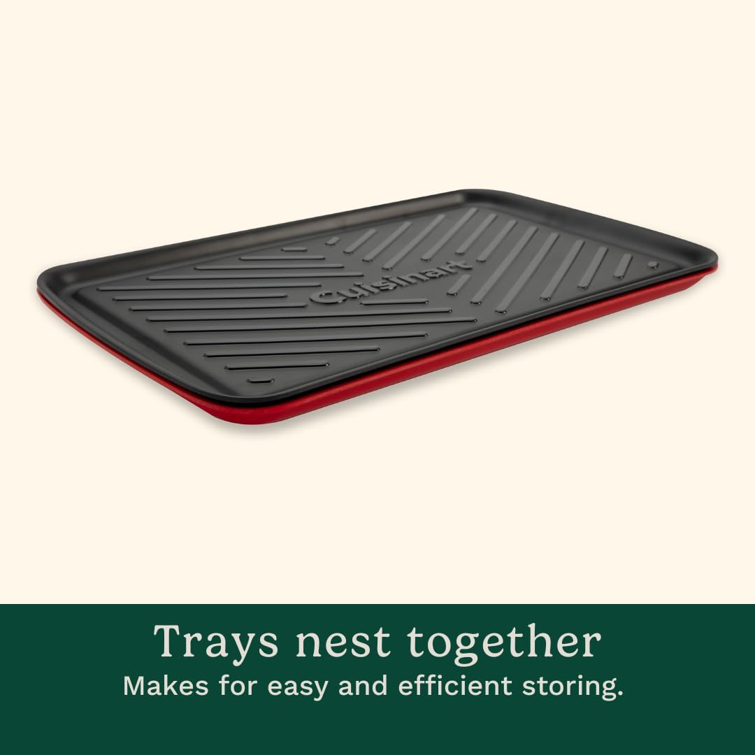 Cuisinart Grilling Trays Nesting Design saves kitchen storage space.