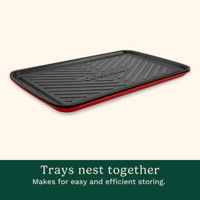 Cuisinart Grilling Trays Nesting Design saves kitchen storage space.