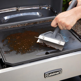 Cuisinart heavy-duty griddle scraper built with durable stainless steel construction for lasting performance.