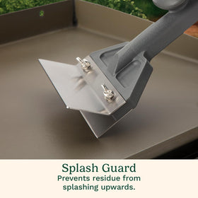 Cuisinart heavy-duty griddle scraper showing top knob grip for enhanced leverage.