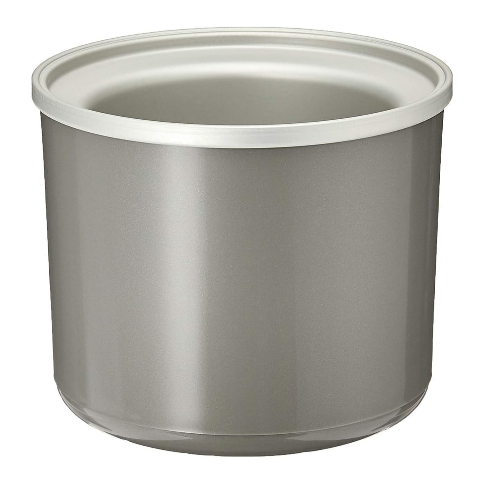 Cuisinart ICE-30RFB freezer bowl, 2-quart capacity, ready for quick freezing.
