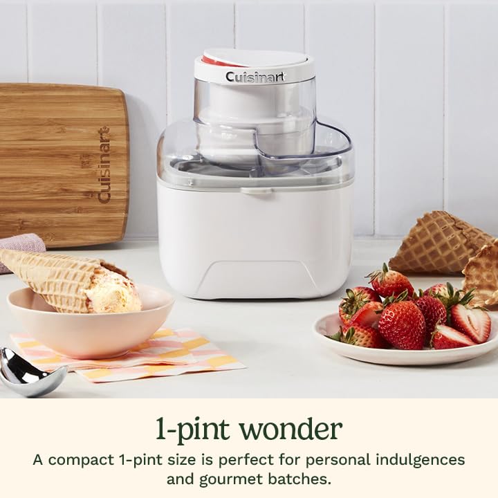 Cuisinart ice cream maker detachable motor simplifies cleanup after flavorful batches.