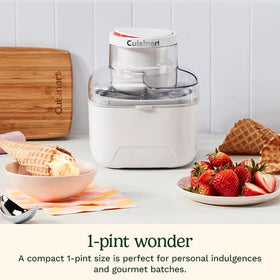 Cuisinart ice cream maker detachable motor simplifies cleanup after flavorful batches.