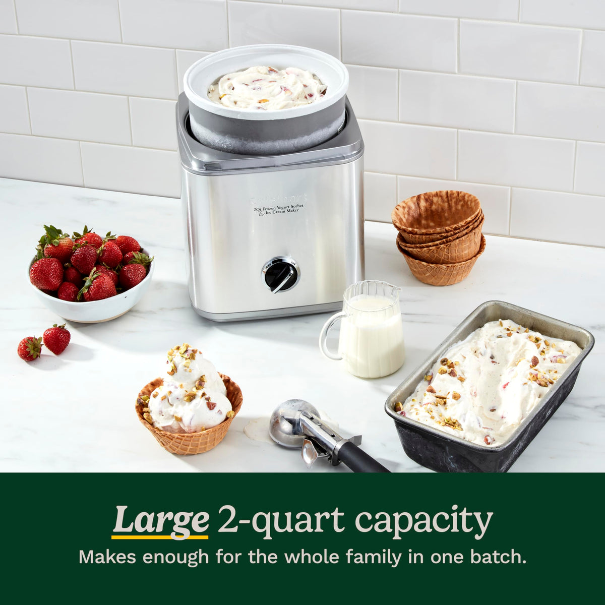 Cuisinart fully automatic motor powers quick frozen desserts