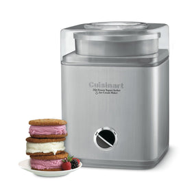 Cuisinart ICE30BCP1 in brushed stainless steel, stylish for modern kitchens and fast dessert prep