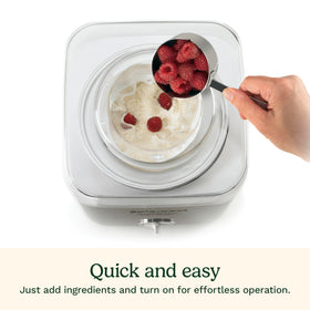 Cuisinart large ingredient spout for easy mix-ins like chips or fruit
