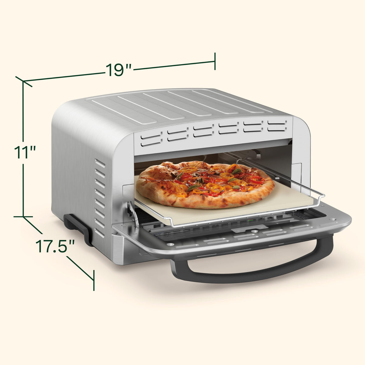 Cuisinart Indoor Pizza Oven stone provides even heat for crispy crust