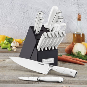 Cuisinart knife set in block ready for organized kitchen prep