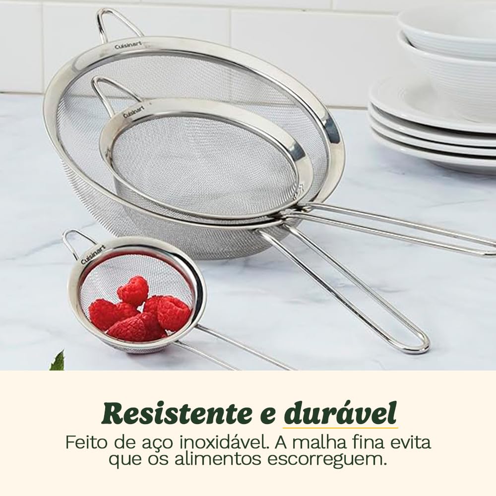 Cuisinart mesh strainers—dishwasher-safe for quick cleanup after cooking