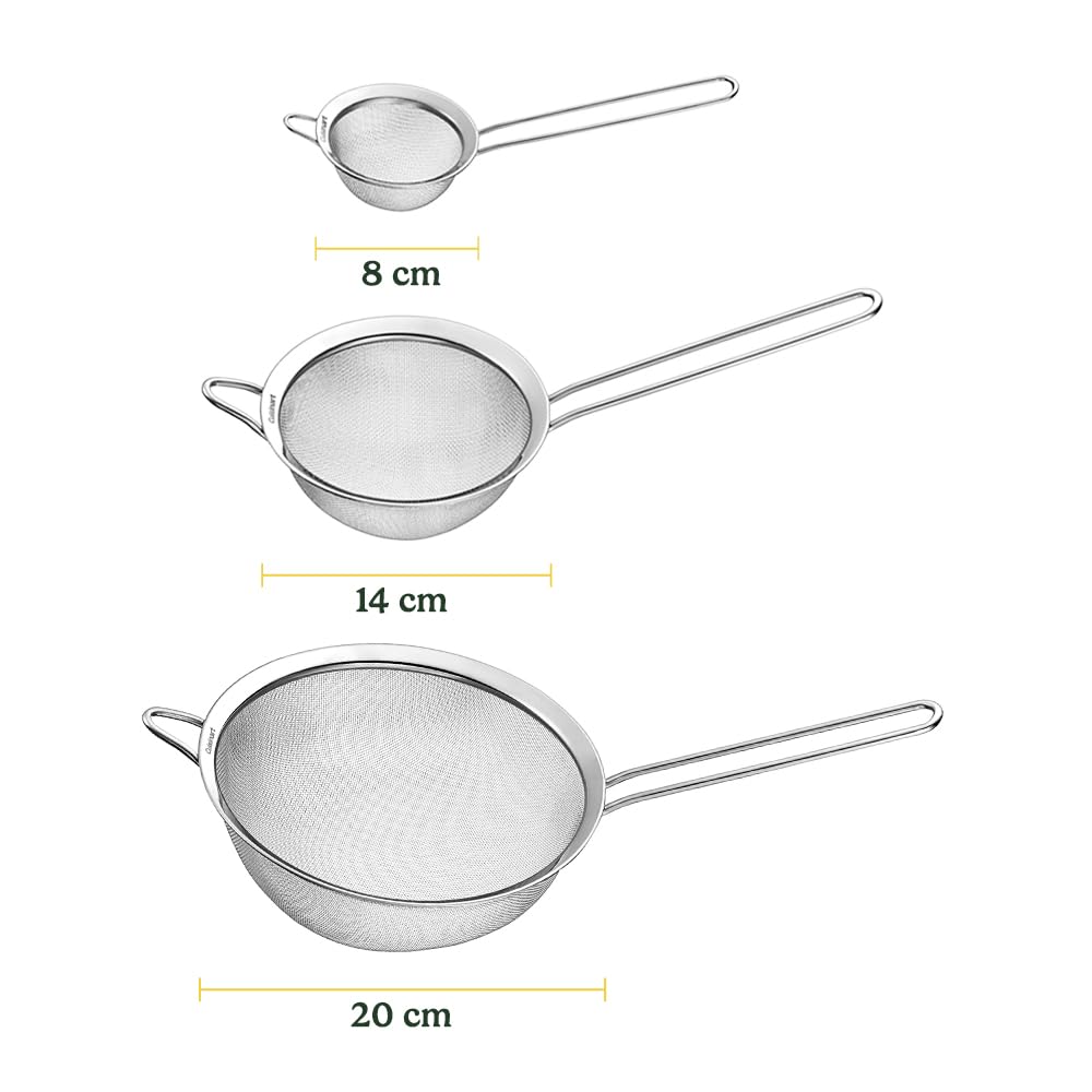 Cuisinart mesh strainers—medium size for grains and sauces with ergonomic grip