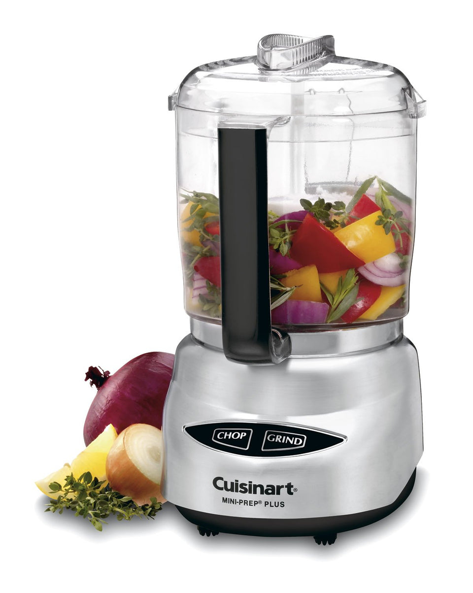 Cuisinart Mini Prep Plus 4-cup bowl in brushed stainless for quick chopping