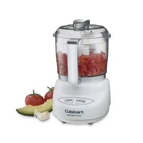 Cuisinart Mini-Prep Plus compact kitchen appliance shown in a small kitchen.