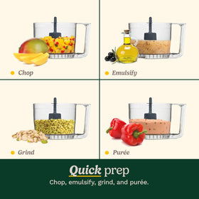 Compact control panel on the Cuisinart Mini-Prep Plus