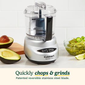 Cuisinart Mini-Prep Plus dishwasher-safe bowl and lid for easy cleanup.