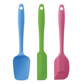 Cuisinart Mini Spatulas set with multicolor handles, ideal for small-batch batter scraping.