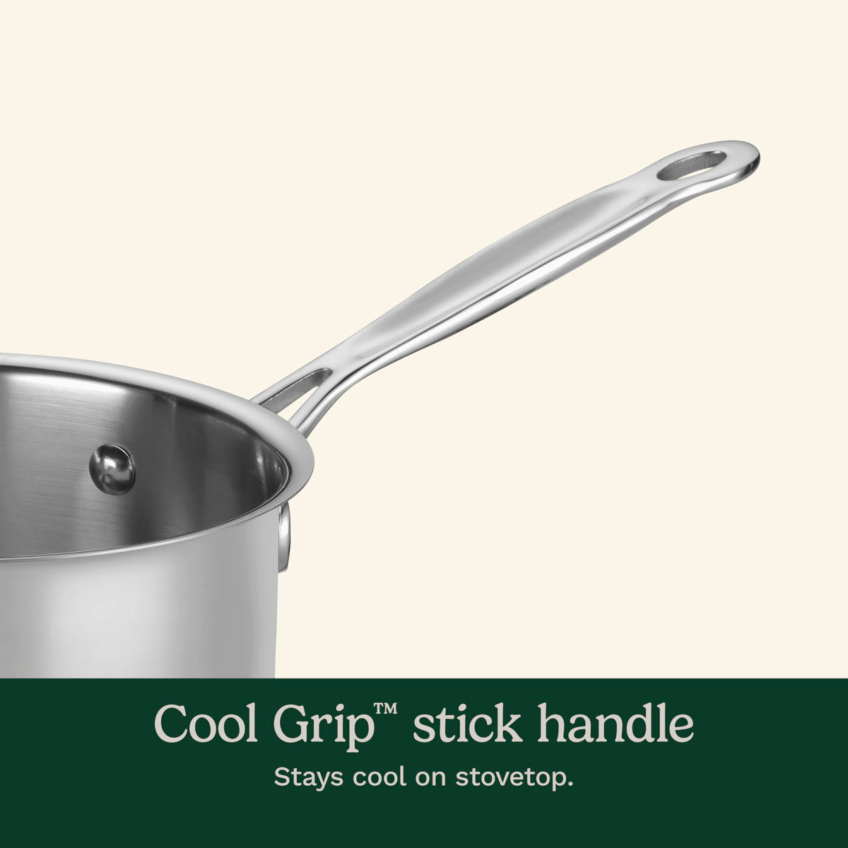 Cuisinart mirror-finish sauce pan adds a professional touch to any kitchen