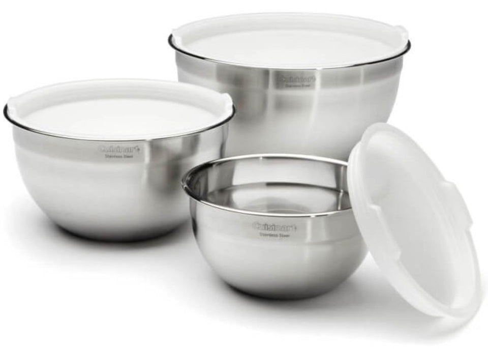 Cuisinart mixing bowl set 1.5-quart stainless steel for precise batter mixing