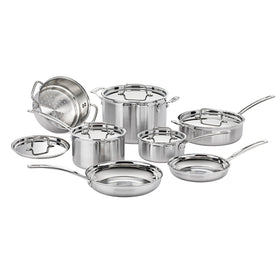 Cuisinart MultiClad Pro 12-piece set on the stove for versatile daily cooking