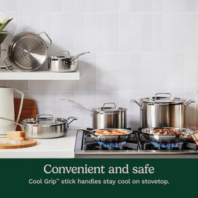 Cuisinart MultiClad Pro 3-quart saucepan with lid for sauces and reheating
