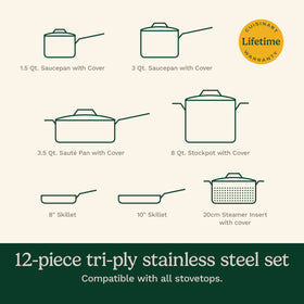 Cuisinart MultiClad Pro 8-inch and 10-inch skillets for quick searing