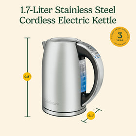 Cuisinart PerfecTemp 1.7L kettle removable filter for easy cleaning