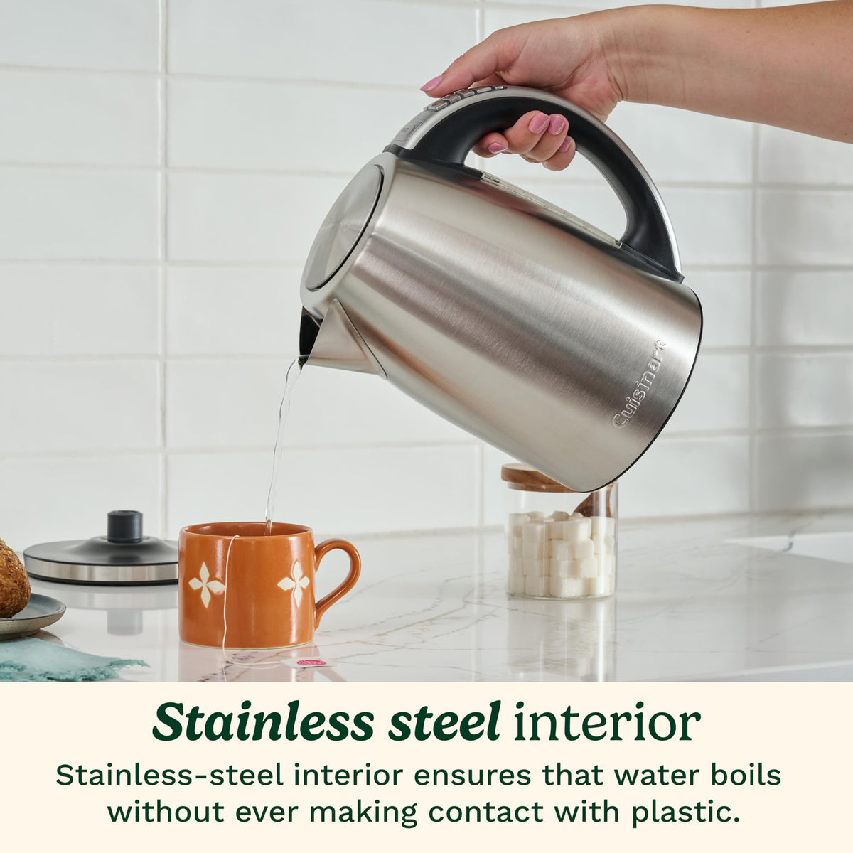 Cuisinart PerfecTemp 1.7L kettle spout for dripless pouring into mugs