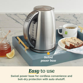 Cuisinart PerfecTemp 1.7L kettle temperature dials for precise brewing
