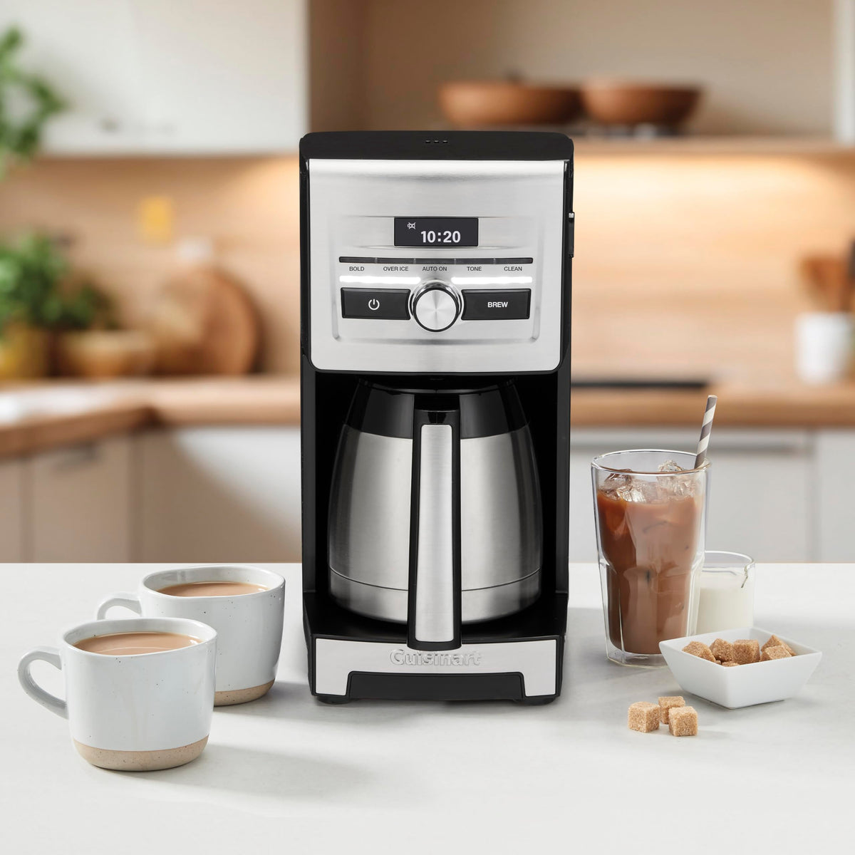 Cuisinart Personal Brew 10-Cup water reservoir image emphasizes easy filling