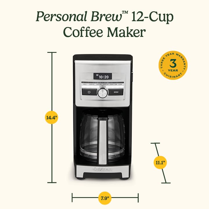 Cuisinart Personal Brew self-clean feature with 60-second reset