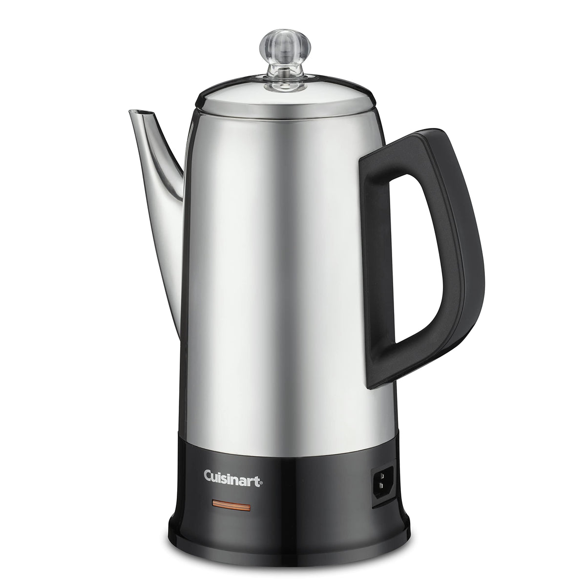 Cuisinart PRC-12N transparent knob shows brew progress at a glance.
