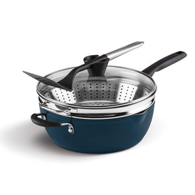 Cuisinart Preferred Pan 4-5qt with cover enables versatile cooking for poach, steam, sauté.