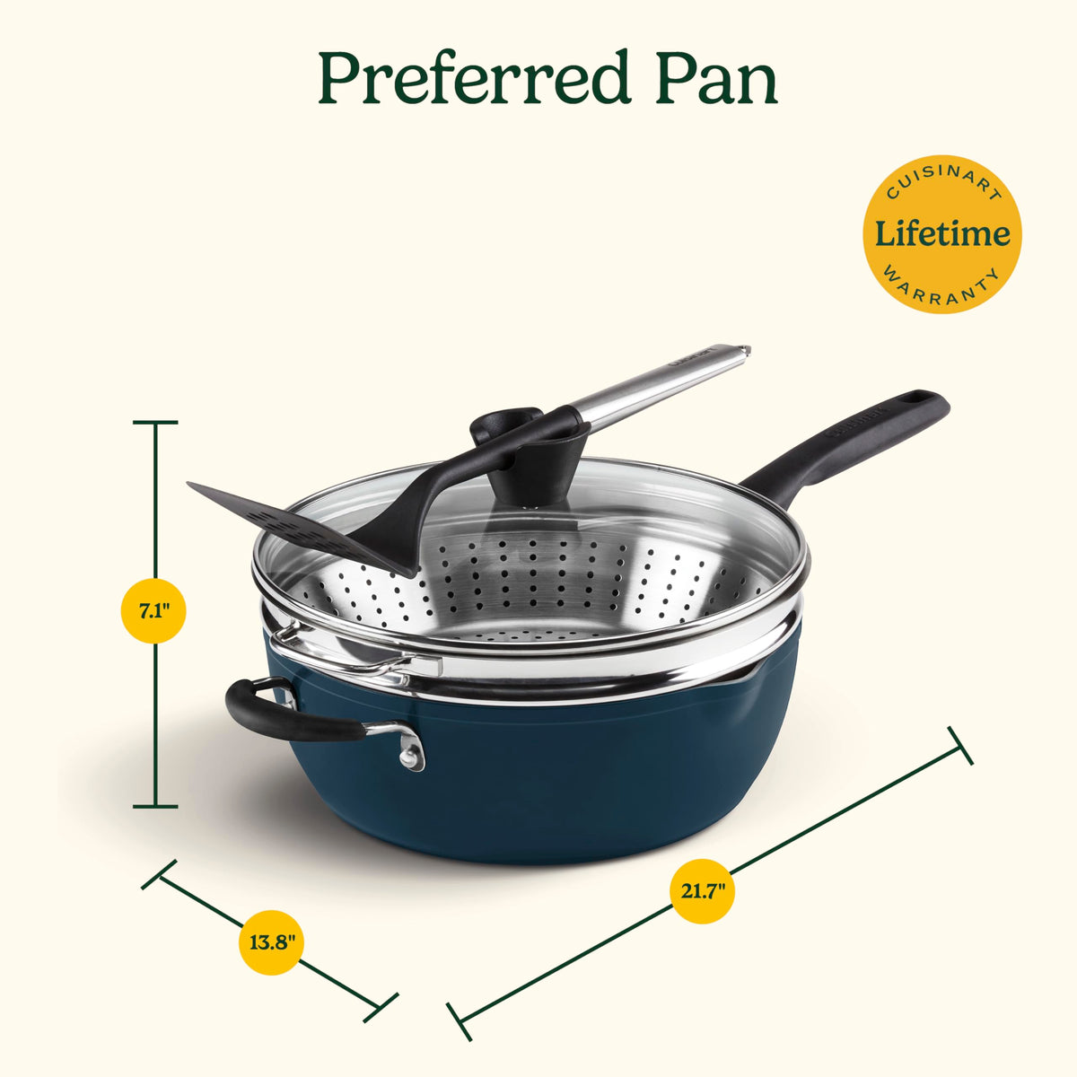 Cuisinart Preferred Pan Dishwasher Safe for effortless cleanup after meals.