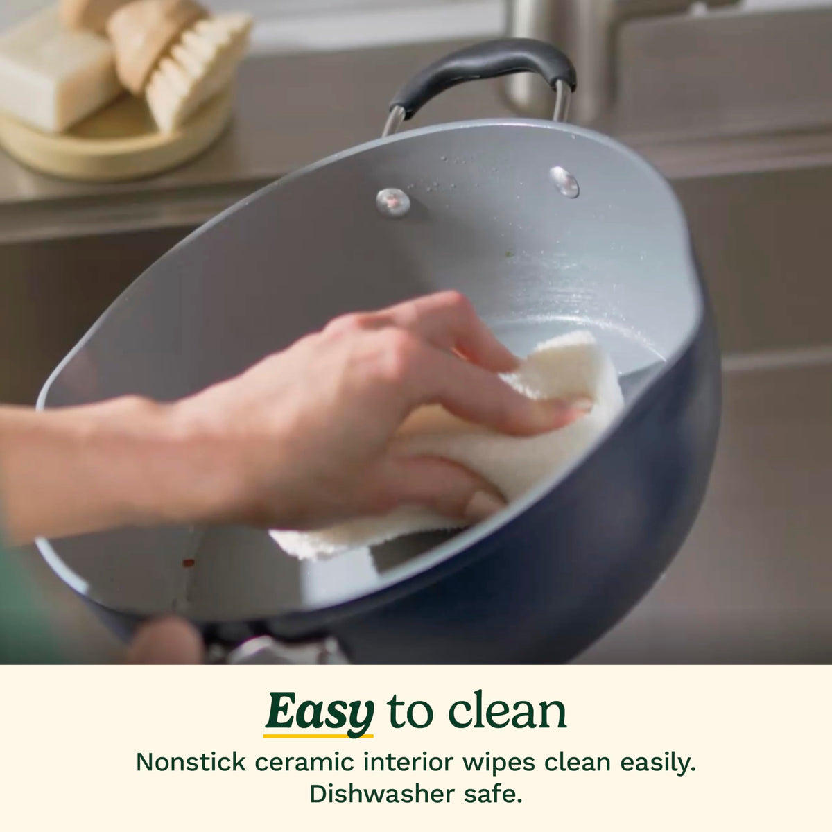 Cuisinart Preferred Pan Purely Ceramic Nonstick delivers easy release and simple cleanup.