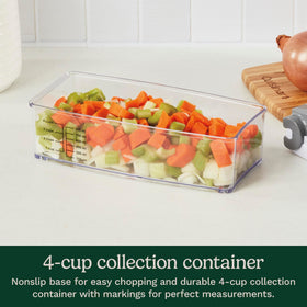 Cuisinart PrepExpress 4-cup collection container shows measurement marks.