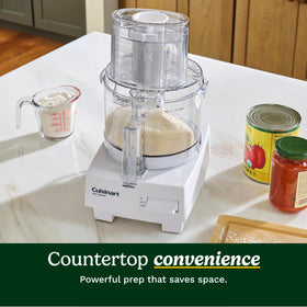 Cuisinart Pro Classic small feed tube insert enables precise slicing of small items.