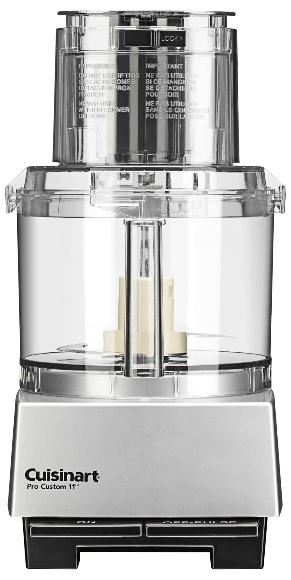 Cuisinart Pro Custom 11 Food Processor shows powerful motor for quick chopping and even slicing.