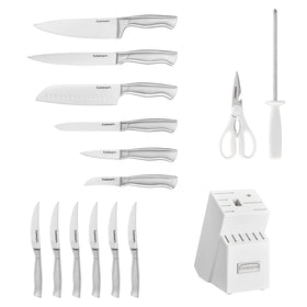 Cuisinart Professional Block Knife Set stainless steel shears for quick trimming.